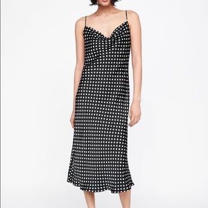 Zara Black & White Polka Dot Dress | Size L